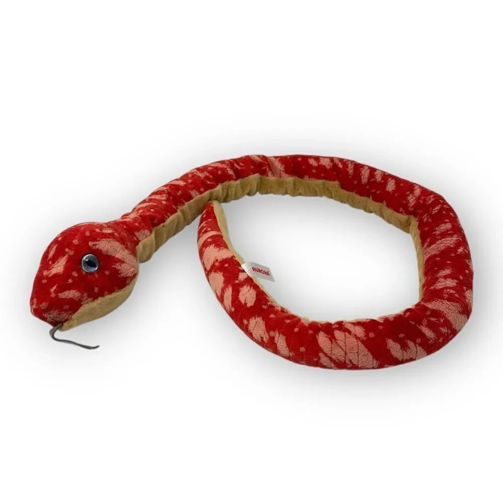 Aurora Snake 50" Red Corn Stuffed Plush Animal GUC